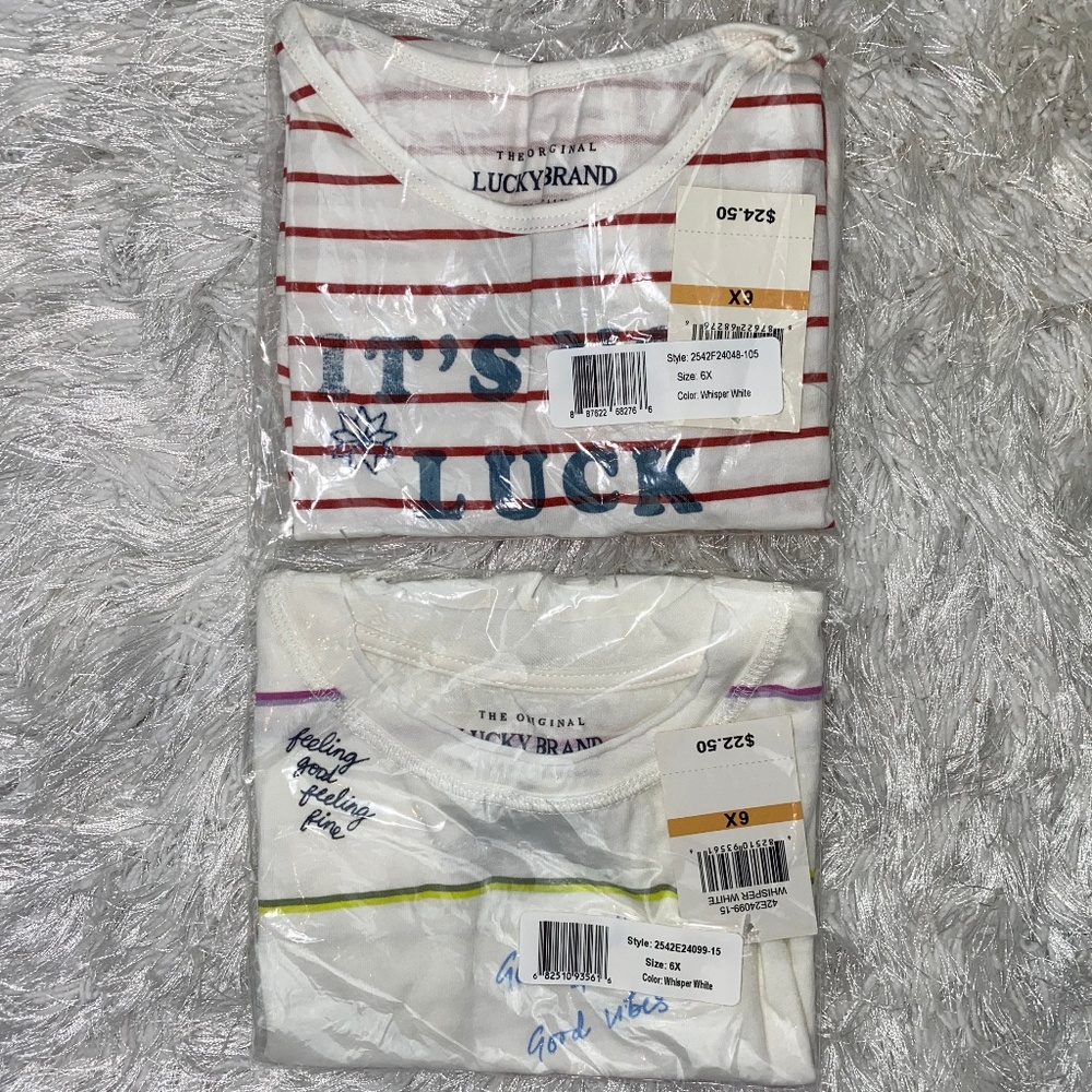 Lucky Brand Girls T-Shirt Bundle- 6X - Picture 8 of 8